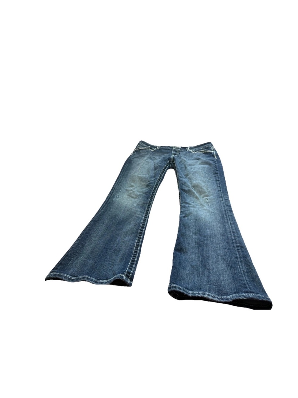 Buckle Daytrip Women’s Medium Wash Rhinestone Virgo Bootcut Jeans! 33R 38x31